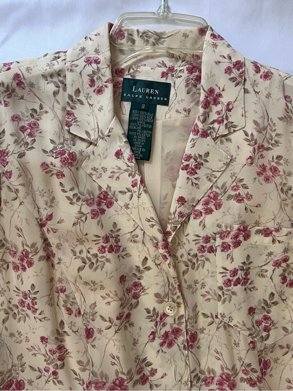 NWT Vintage Lauren Ralph Lauren 100% Silk Floral Dress & Skirt Set Cottagecore - Picture 4 of 16
